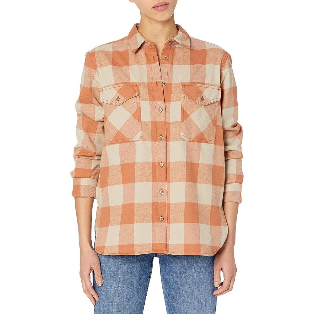 NWOT Pendleton Elbow Patch Flannel Shirt; Sierra Brown Check